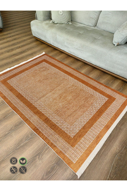 Halı Vagonu131 Iskandinav Modern Halı Dekoratif Salon Halısı Saçaklı Yıkanabilen Halı