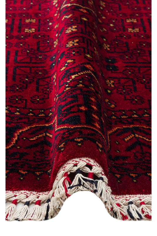 NOSTALJI 960 RED Q Afgan / Yağcıbedir Desenli El Emeği ile Özel Tezgahlarda Üretilen Uşak Halısı