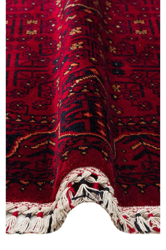 NOSTALJI 960 RED Q Afgan / Yağcıbedir Desenli El Emeği ile Özel Tezgahlarda Üretilen Uşak Halısı - HALI VAGONU