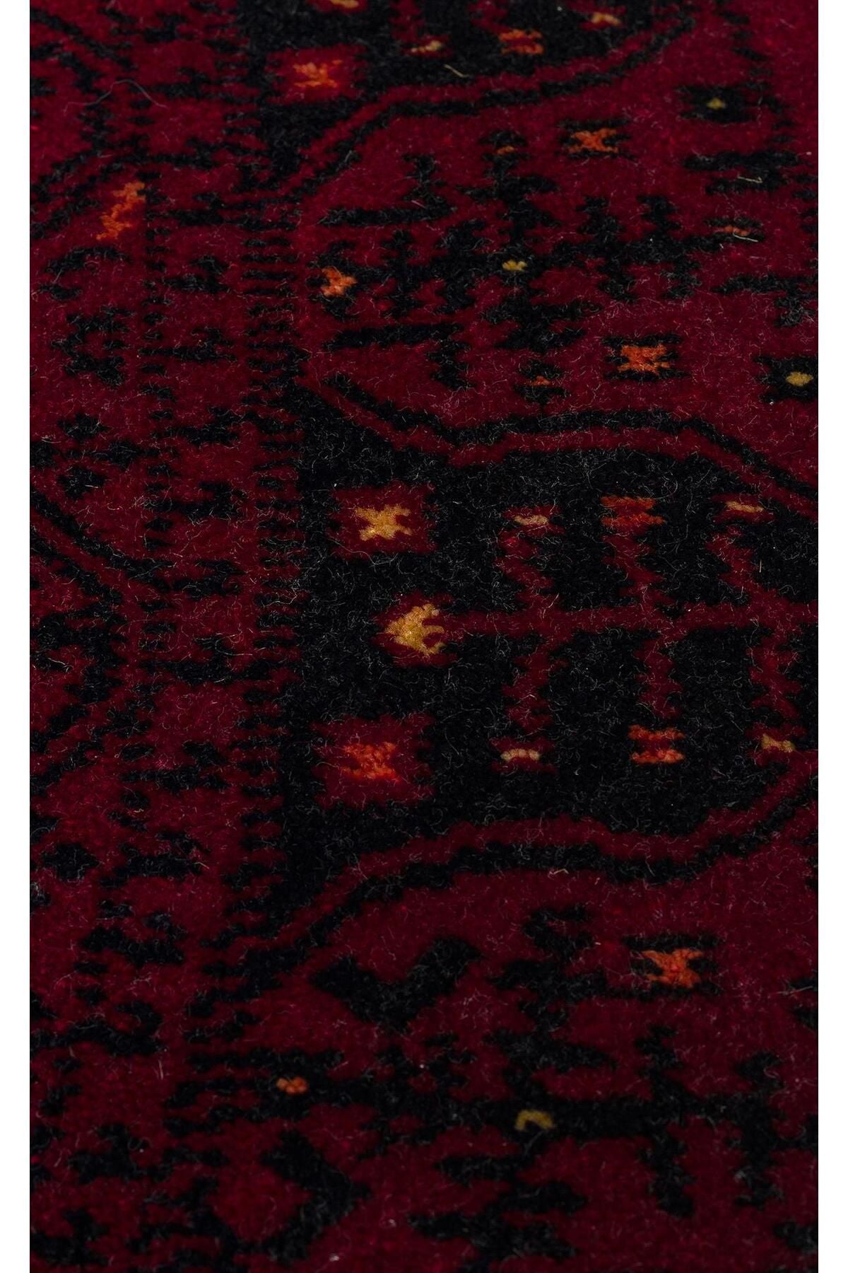 NOSTALJI 959 RED Q  Afgan/Yağcıbedir Desenli El Emeği Özel Tezgahlarda Üretilen Modern Uşak Halısı