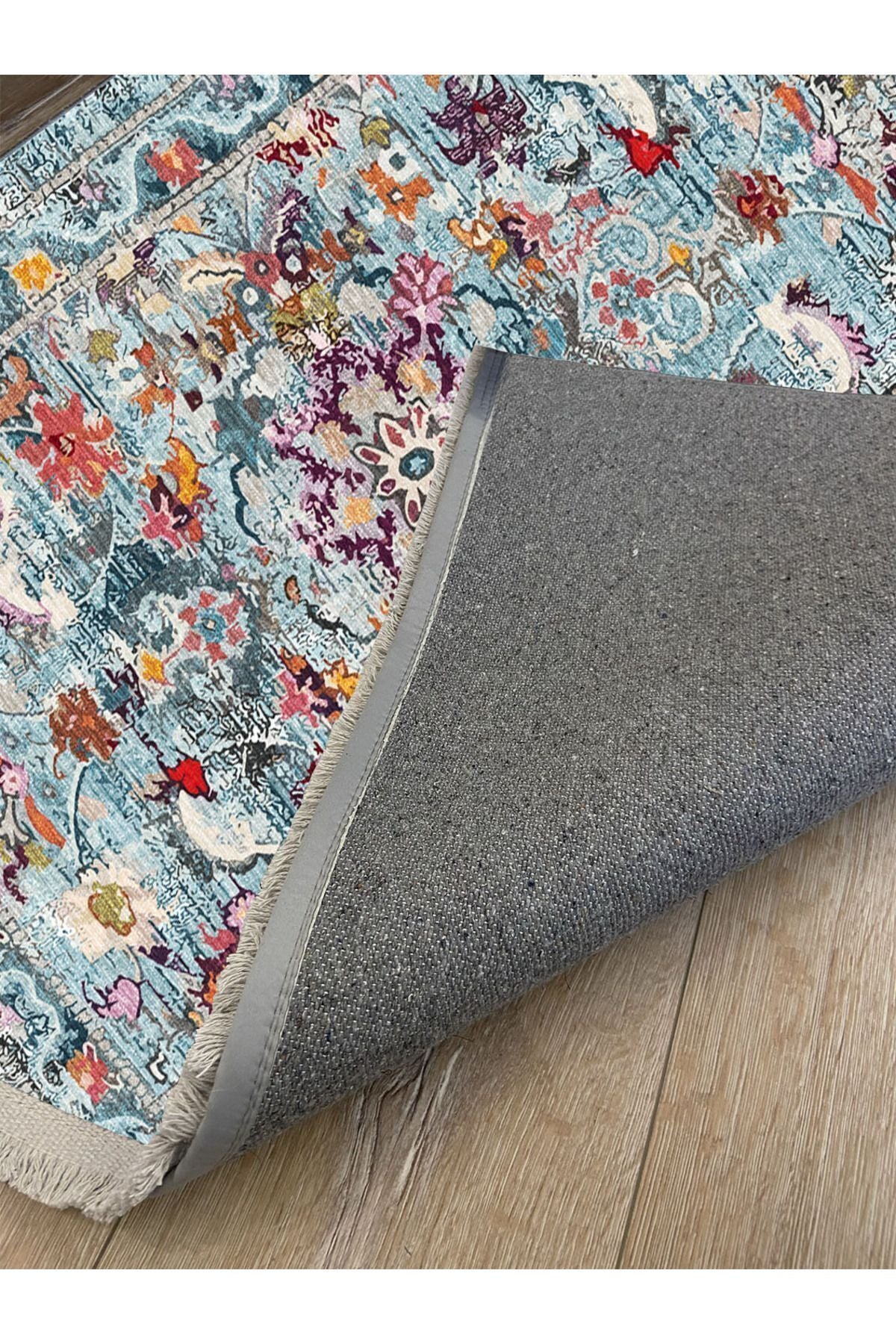 Mars Serisi Eskitme Desen Kaymaz Taban Şönil Halı