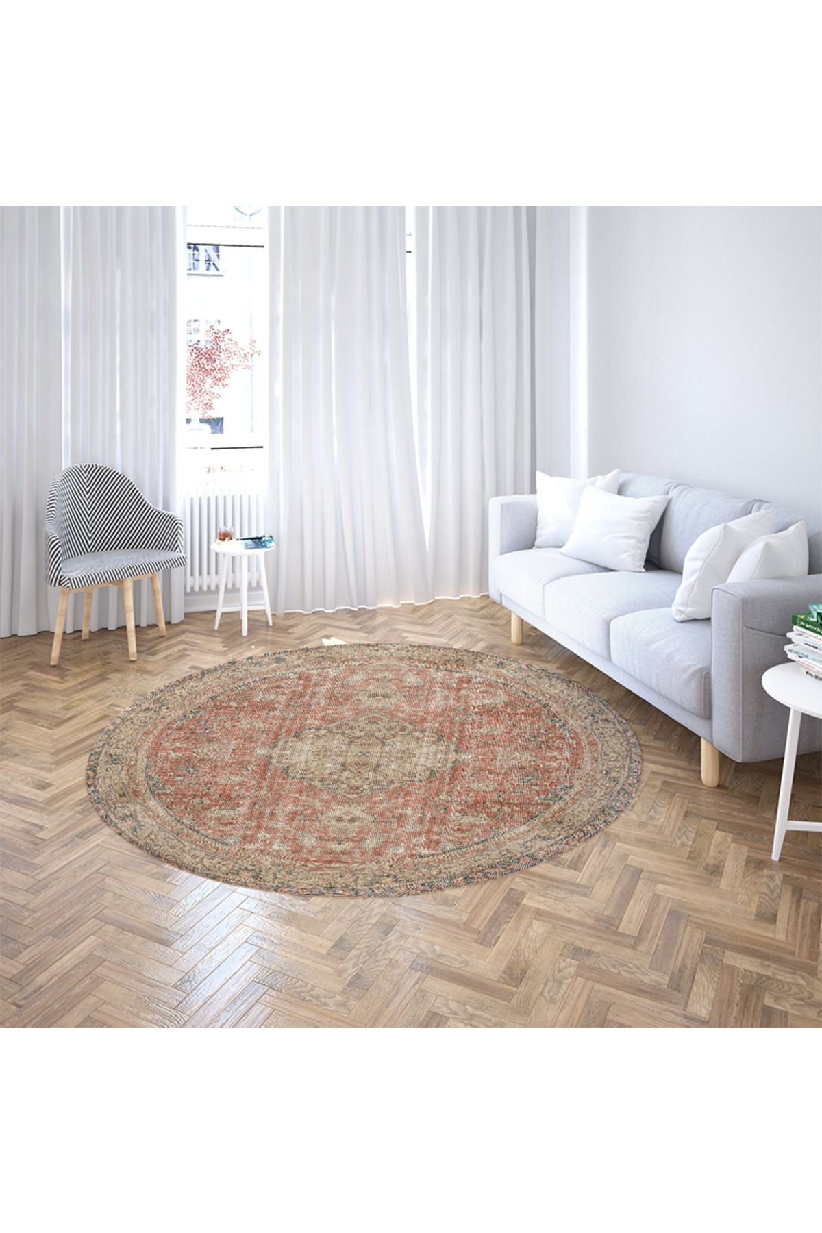 mars halı doğal tonlarında Patchwork temalı dekoratif Kilim Salon Halısı Saçaklı Yıkanabilen Halı