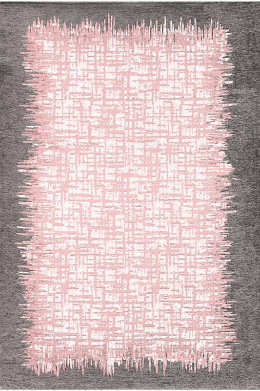 Halı Vagonu 2061 Modern Çerçeve Desenli Yıkanabilir Kaymaz Salon Halısı, Koridor Ve Mutfak Halısı