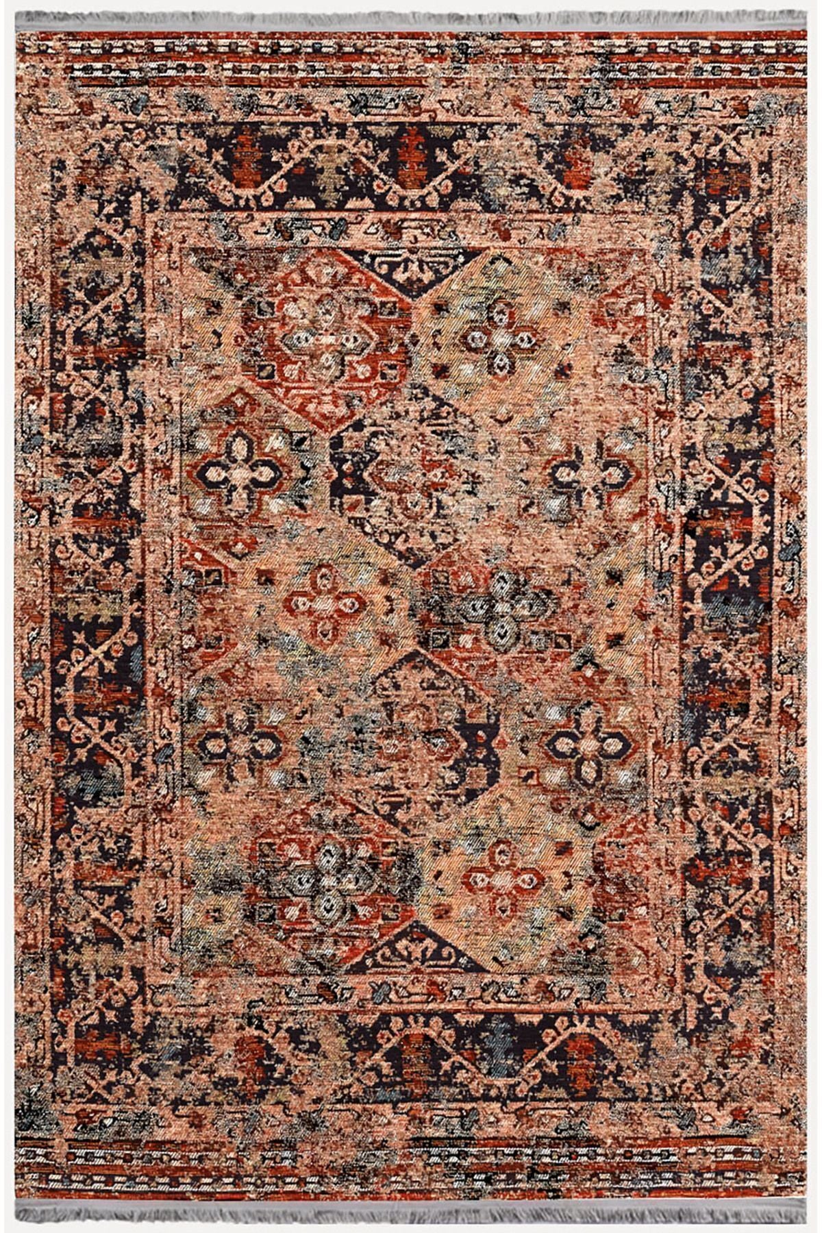 Mars Serisi Eskitme Desen Kaymaz Taban Şönil Halı