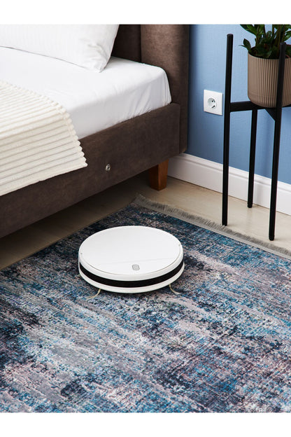 Halı Vagonu 2024 Mavi Gri Soyut Desen Modern Dokuma Taban Dekoratif Halı