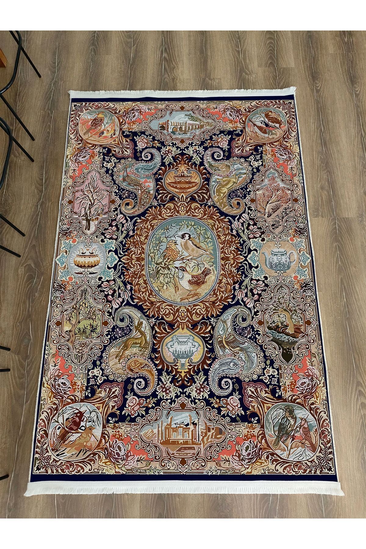 Halı Vagonu 41 Modern Stil Renkli Tonlarında Iskandinav Halı Salon Halısı Yıkanabilen Dekoratif Halı