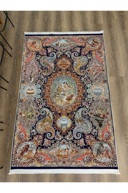 Halı Vagonu 41 Modern Stil Renkli Tonlarında Iskandinav Halı Salon Halısı Yıkanabilen Dekoratif Halı