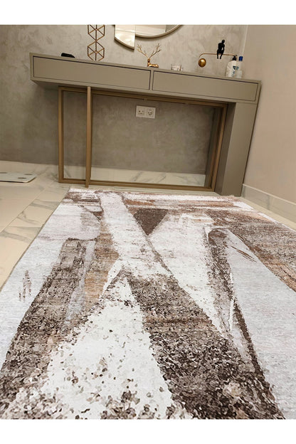 Halı Vagonu 16 Modern Stil Soyut Halısı Oturma Odası Yemek Odası Için Yıkanabilen Dekoratif Halı