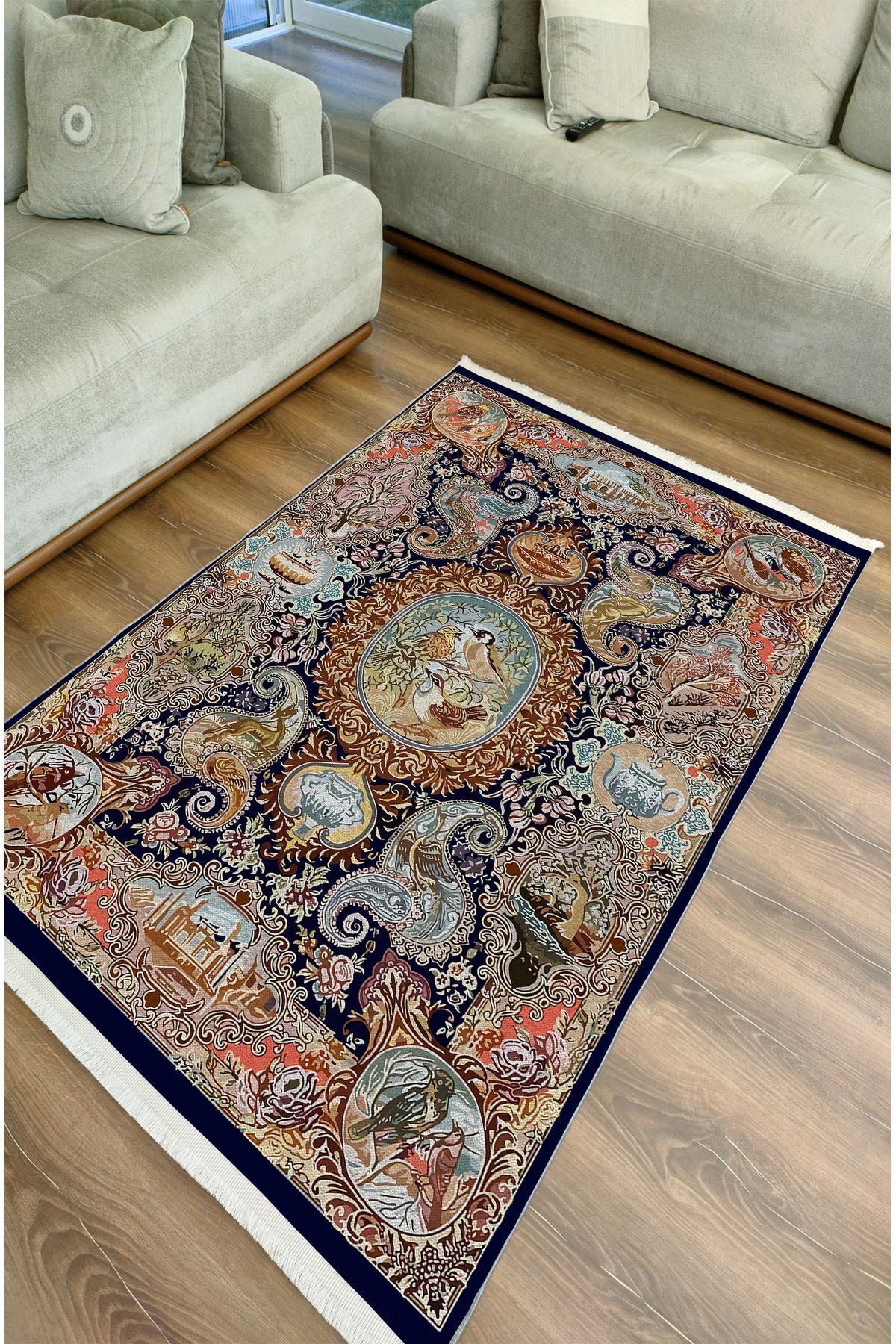 Halı Vagonu 41 Modern Stil Renkli Tonlarında Iskandinav Halı Salon Halısı Yıkanabilen Dekoratif Halı