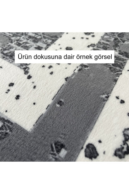 Yumuşak Dokulu Bambu Soft Kilim - Vintage Saçaklı Dijital Baskı HV-SK-918