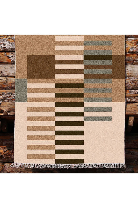 Cotton Kilim 82 Çok Renkli Etnik Boho Stil Pamuk Taban