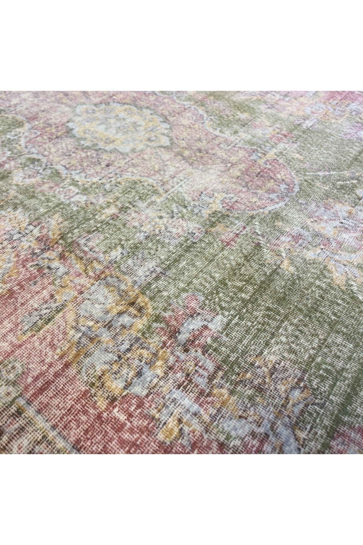 Yumuşak Dokulu Bambu Soft Kilim - Vintage Saçaklı Dijital Baskı HV-SK-927