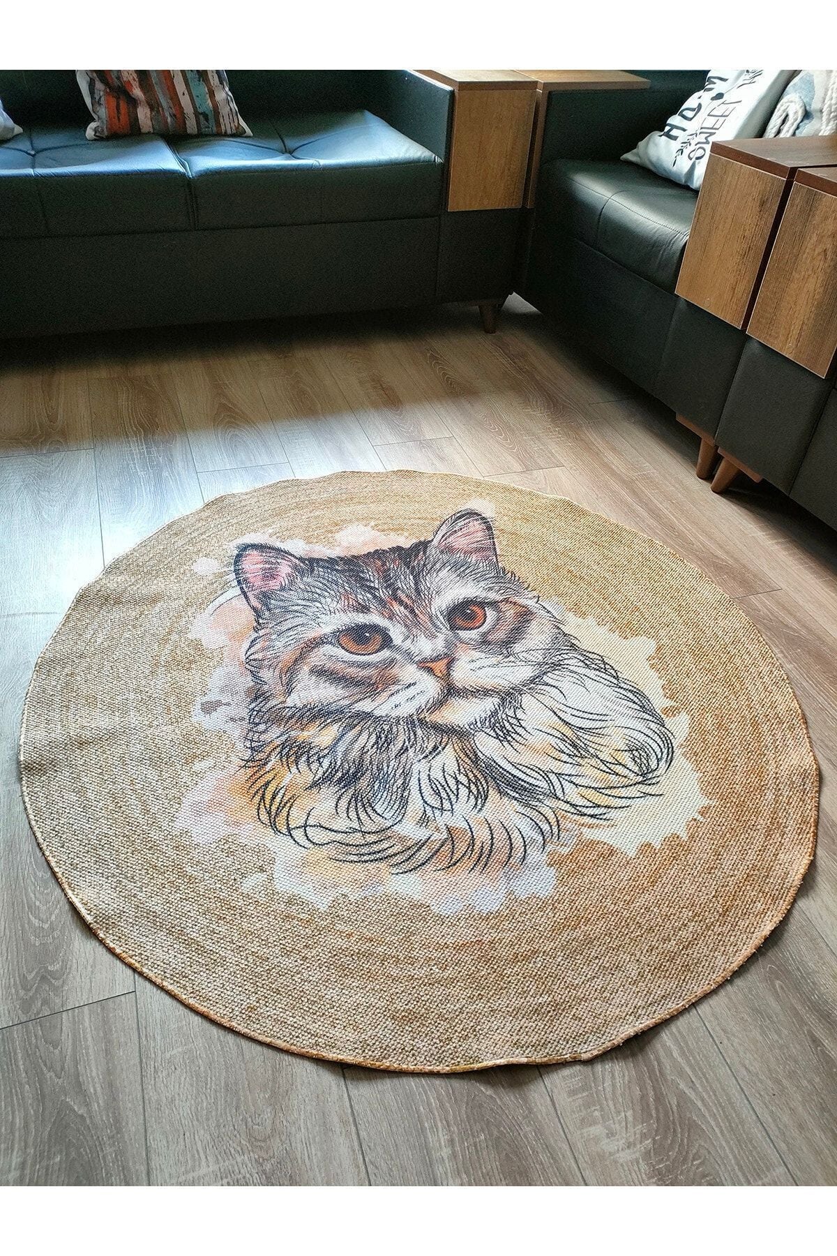 Boho 929 Jüt Hasır Etnik Desenli Jüt Örme Doğal Hasır Natural Halı