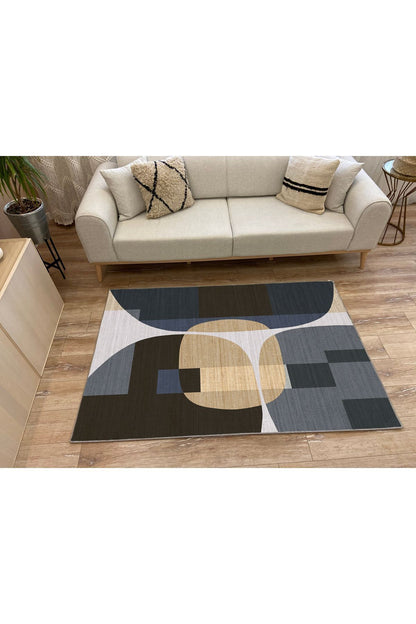 HV  25 Modern Stil Soyut Halı Bej Halı Iskandinav Halı Salon Halısı Yıkanabilen Dekoratif Halı