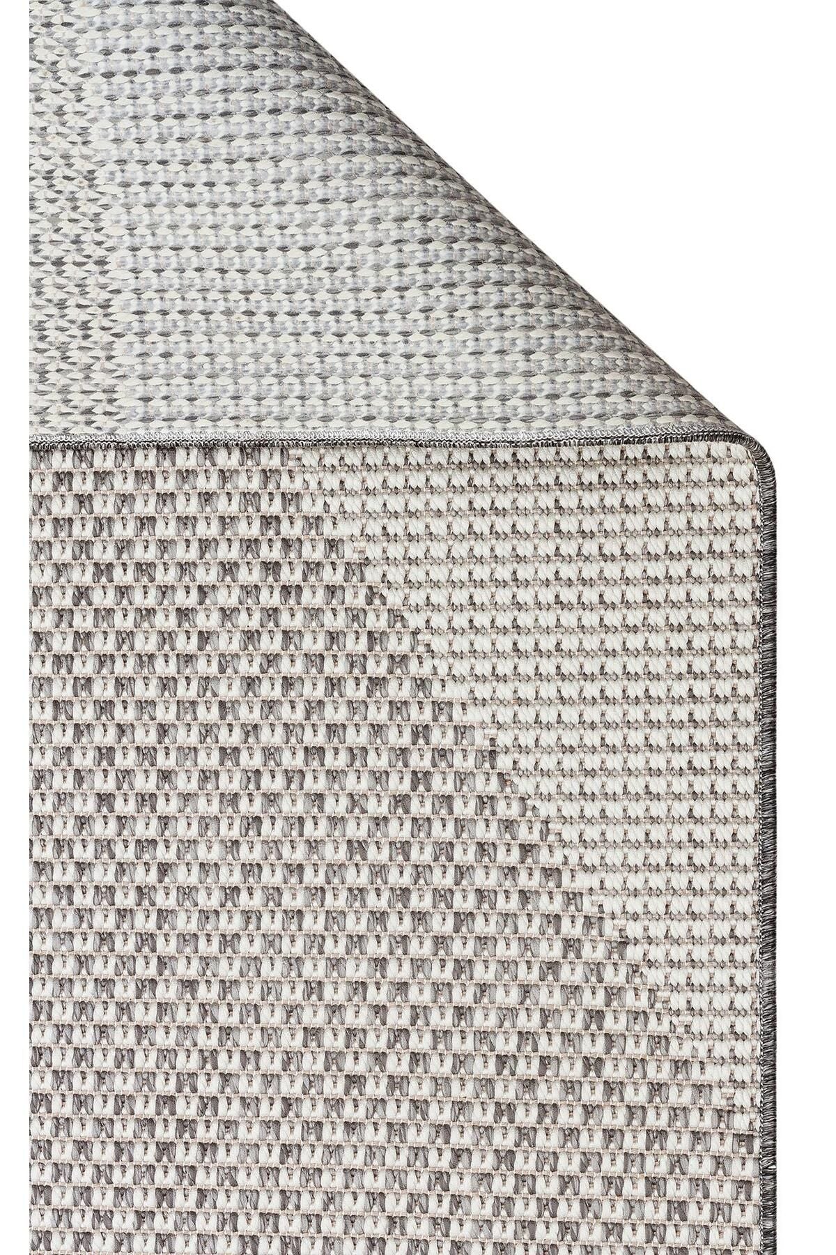 MONO MNO 03 GREY  Hav Toz Vermez Kaymaz Tabanlı Sisal Halı