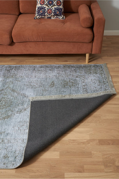 HV  2023 Pastel Mavi Gri Vintage Etnik Dokuma Taban Salon Halısı Mutfak Halısı Koridor Halısı