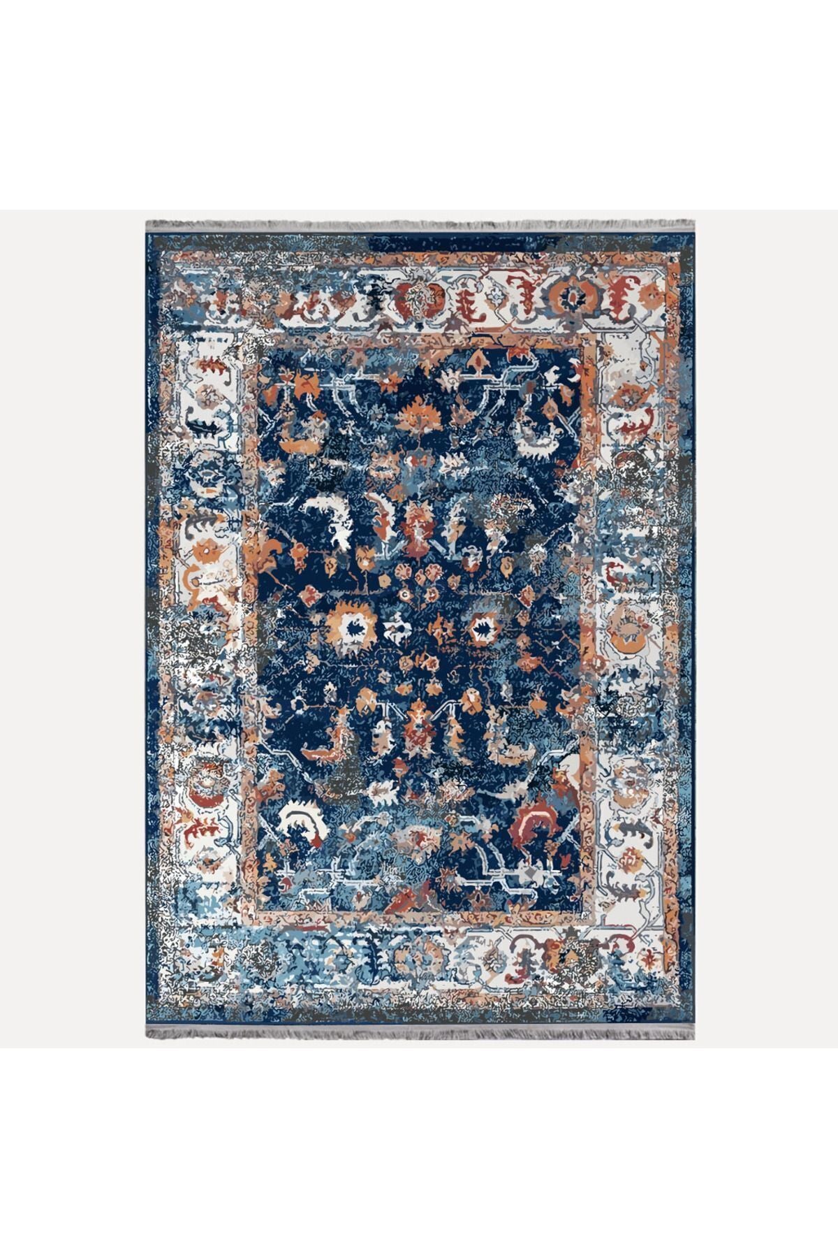 Halı Vagonus 2166 Eskitme Desenli Yıkanabilir Kaymaz Tabanlı Salon Halısı, Koridor Ve Mutfak Halısı