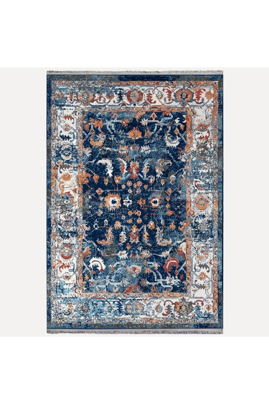 Halı Vagonus 2166 Eskitme Desenli Yıkanabilir Kaymaz Tabanlı Salon Halısı, Koridor Ve Mutfak Halısı