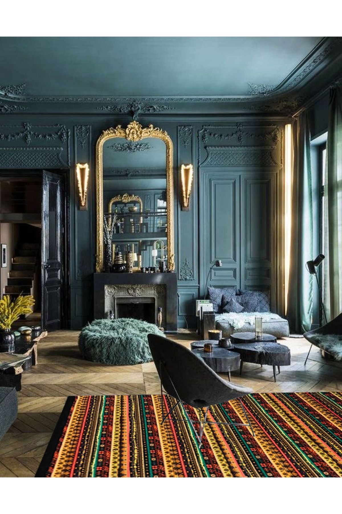 Yumuşak Dokulu Bambu Soft Kilim - Etnik Saçaklı Dijital Baskı HV-SK-903