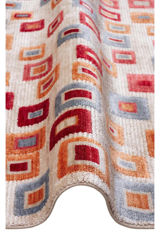 ZARA ZR 21 BEIGE MULTY Otantik Desenli El Emeği İle Özel Tezgahlarda Üretilen Modern Uşak Halısı