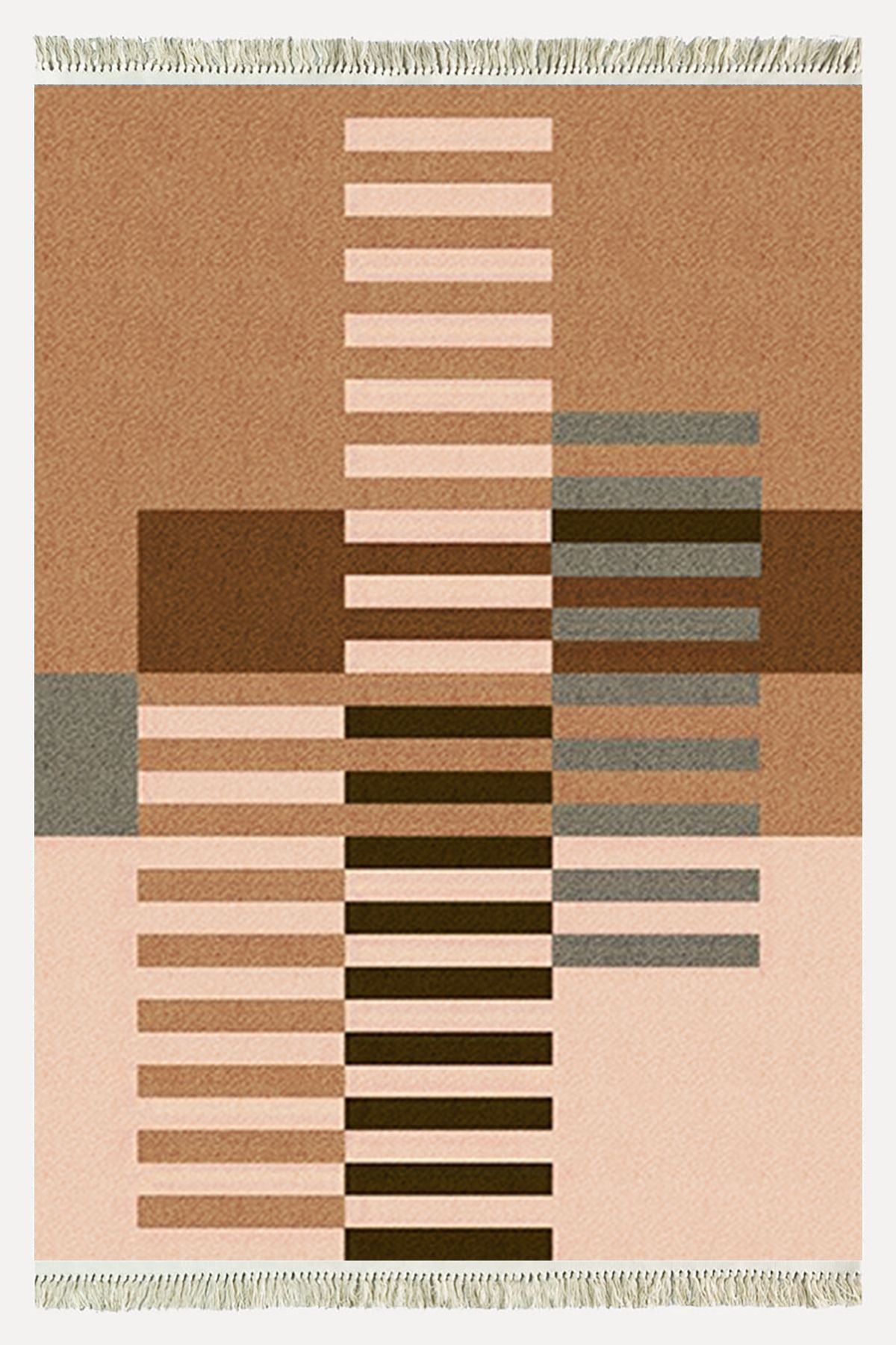 Cotton Kilim 82 Çok Renkli Etnik Boho Stil Pamuk Taban