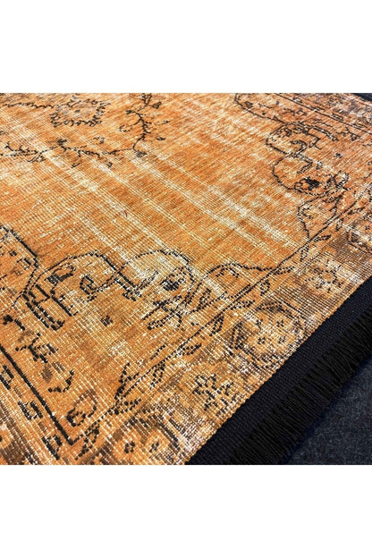 Yumuşak Dokulu Bambu Soft Kilim - Vintage Saçaklı Dijital Baskı HV-SK-919