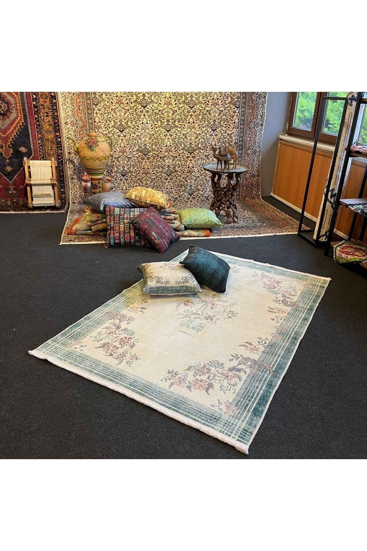 Yumuşak Dokulu Bambu Soft Kilim - Vintage Saçaklı Dijital Baskı HV-SK-939