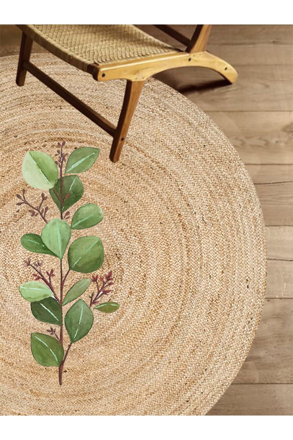 Boho 922 Jüt Hasır Etnik Desenli Jüt Örme Doğal Hasır Natural Halı