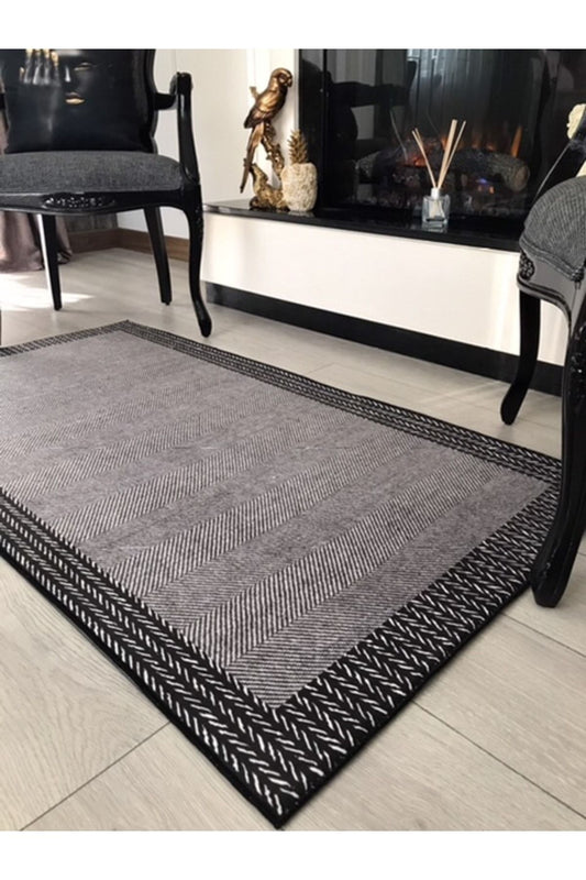 Halı Vagonu Balık Sırtı Desenli Dijital Baskı Halı HV-BS-01