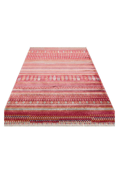 Zara Zr 19 Red Multy Otantik Desenli El Emeği Ile Özel Tezgahlarda Üretilen Modern Uşak Halısı