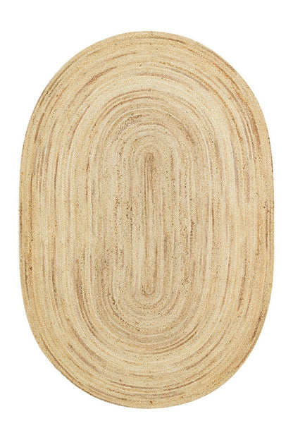 JUNO ECH 01E NATURAL El Dokuma Naturel Jüt Hasır Halı, doğal jüt malzemeden yapılmış, iç mekan dekorasyonu için ideal.