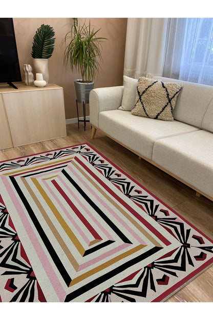 Halı Vagonu 47 Modern Stil Renkli Iskandinav Halı Ve Kilim Salon Halısı Yıkanabilen Dekoratif Halı