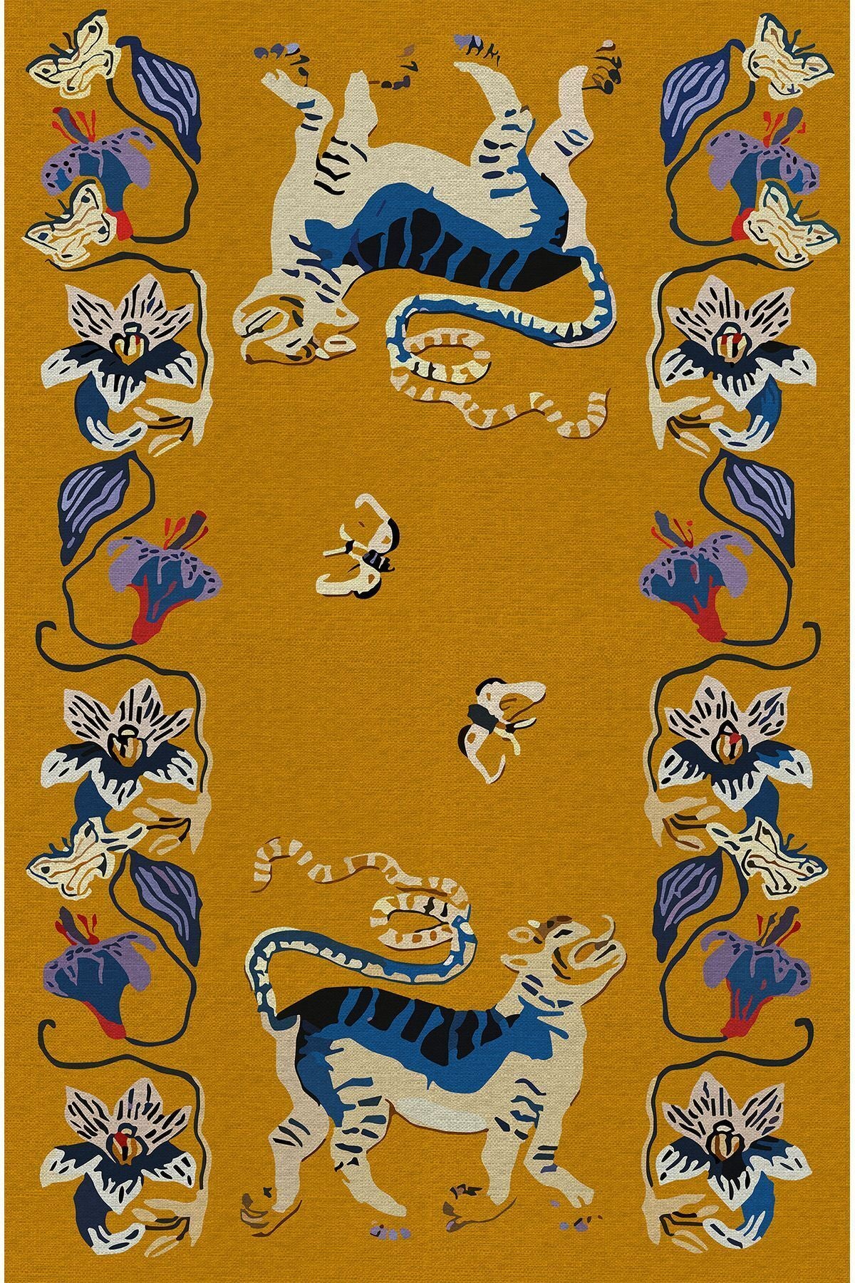 HV  45 Modern Stil Hardal Kaplan Iskandinav Halı Ve Kilim Salon Halısı Yıkanabilen Dekoratif Halı