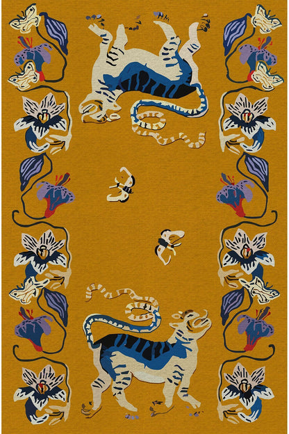 HV  45 Modern Stil Hardal Kaplan Iskandinav Halı Ve Kilim Salon Halısı Yıkanabilen Dekoratif Halı