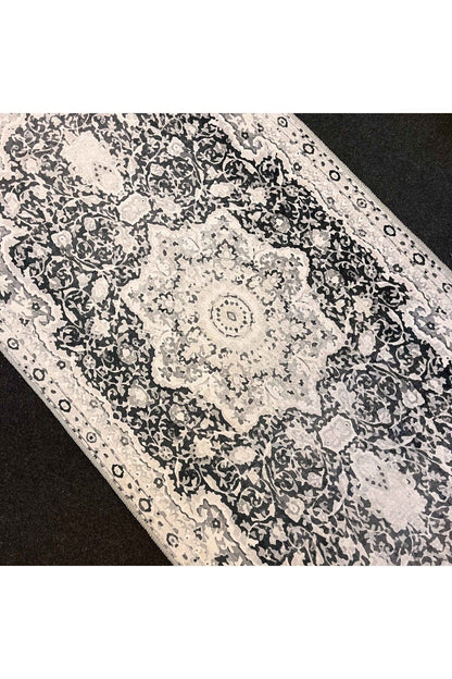 Yumuşak Dokulu Bambu Soft Kilim - İskandinav Saçaklı Dijital Baskı HV-SK-901