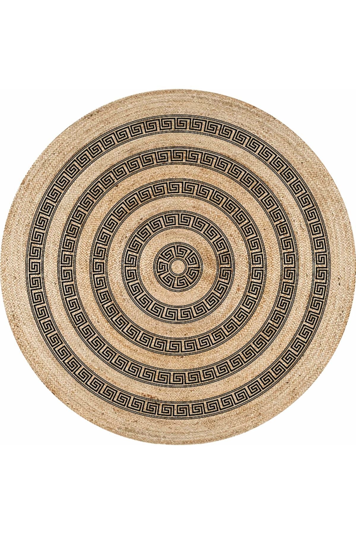 Boho 906 Jüt Hasır Etnik Desenli Jüt Örme Doğal Hasır Natural Halı - Doğal malzeme yapısı ve desenleri