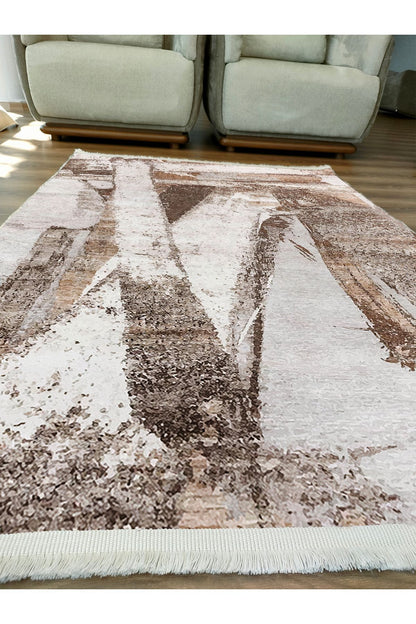 Halı Vagonu 16 Modern Stil Soyut Halısı Oturma Odası Yemek Odası Için Yıkanabilen Dekoratif Halı