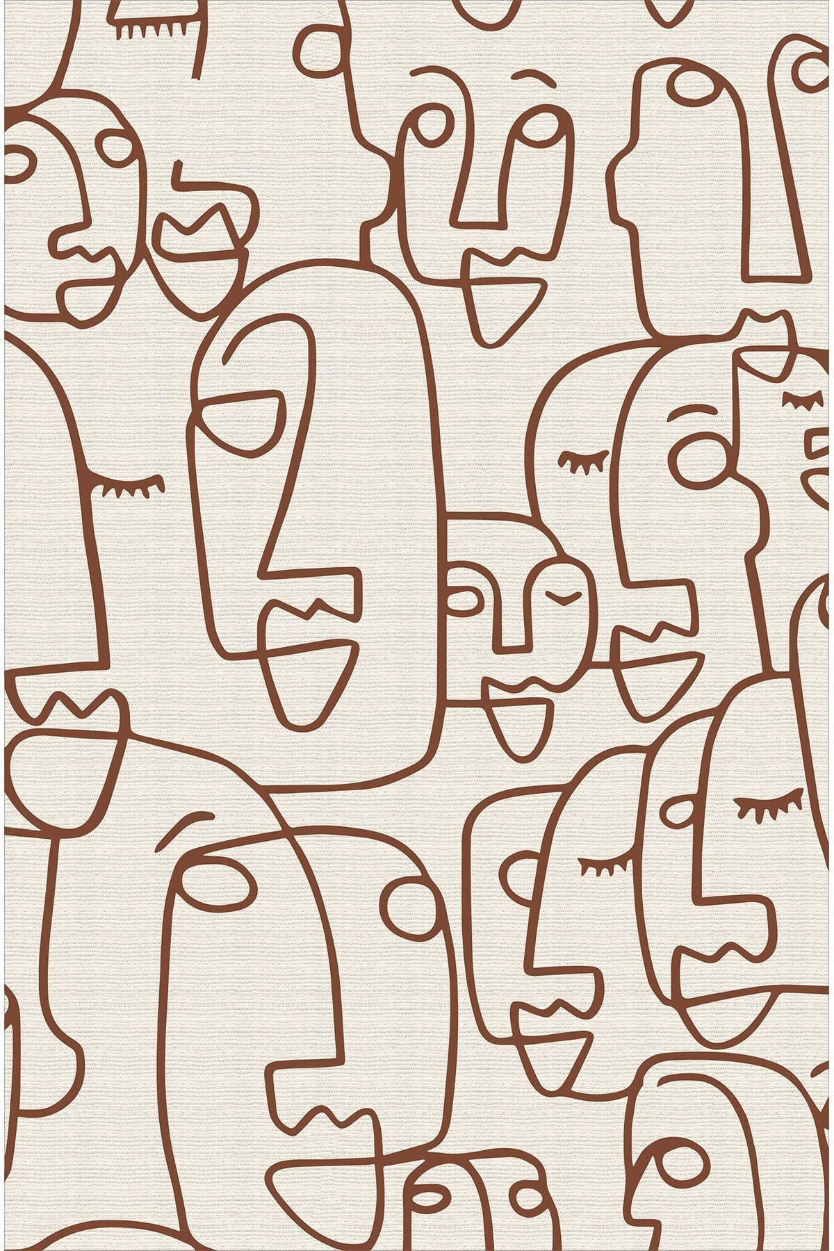 Halı Vagonu 36 Modern Stil Krem Tonlarında Iskandinav Salon Halısı Pelüş Halı Yıkanabilen Halı