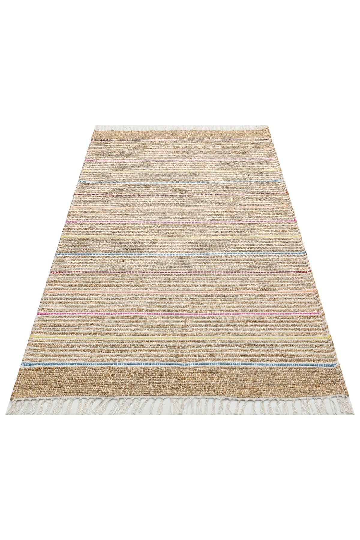Juno Jüt Ech 05 Natural Multy Flatweave El Dokuma Naturel Jüt Hasır Halı