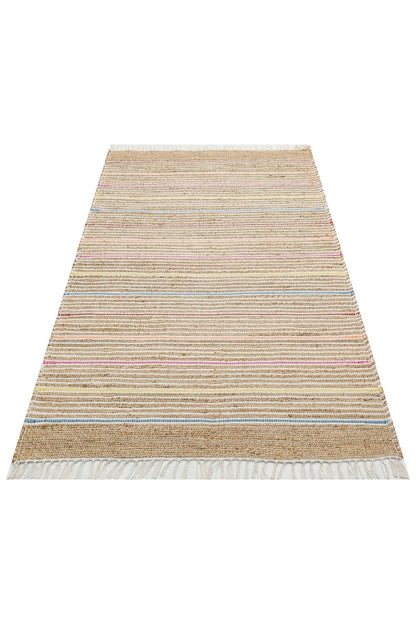 Juno Jüt Ech 05 Natural Multy Flatweave El Dokuma Naturel Jüt Hasır Halı