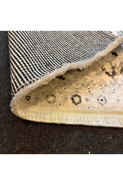 Yumuşak Dokulu Bambu Soft Kilim - İskandinav Saçaklı Dijital Baskı HV-SK-901