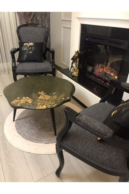 Jüt Efektli Dijital Baskılı Yuvarlak Halı - Jute08