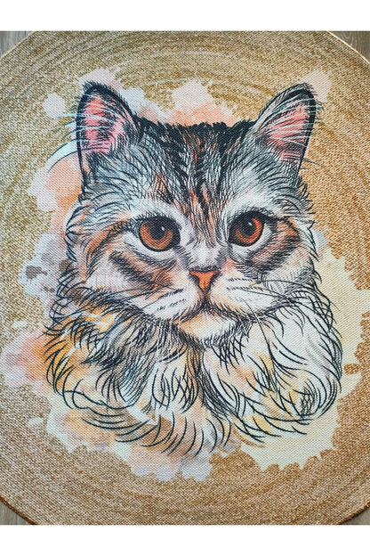 Boho 929 Jüt Hasır Etnik Desenli Jüt Örme Doğal Hasır Natural Halı