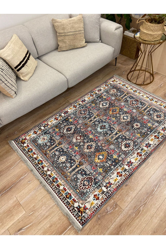 Mars Serisi Eskitme Desen Kaymaz Taban Şönil Halı