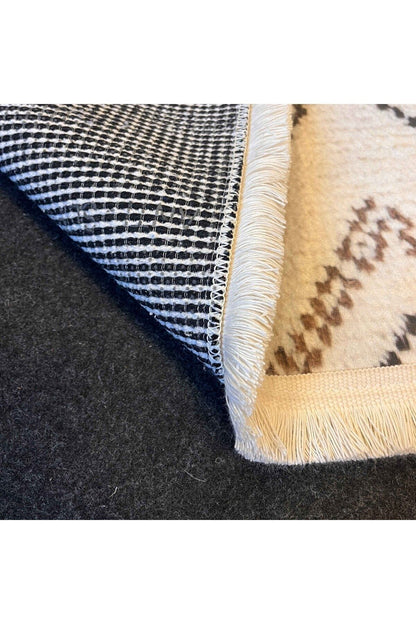 Yumuşak Dokulu Bambu Soft Kilim - Ourain Saçaklı Dijital Baskı