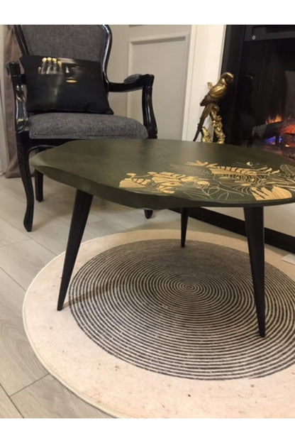 Jüt Efektli Dijital Baskılı Yuvarlak Halı - Jute08