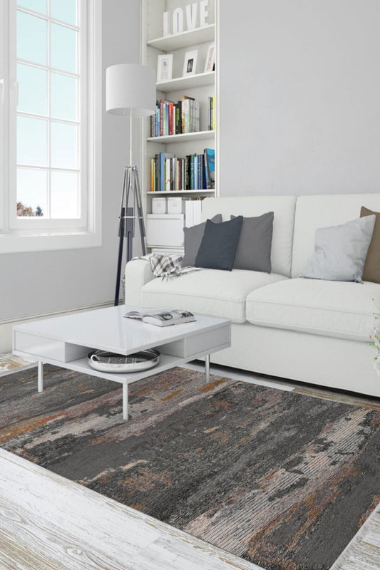 Halı Vagonu Serisi Krem Ve Multy Tonlarda Çiçekli Desen Kaymaz Taban Şönil Halı