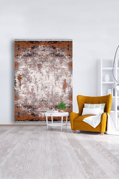 Halı Vagonu 2026 Renkli Modern Desenli Yıkanabilir Kaymaz Salon Halısı, Koridor Ve Mutfak Halısı