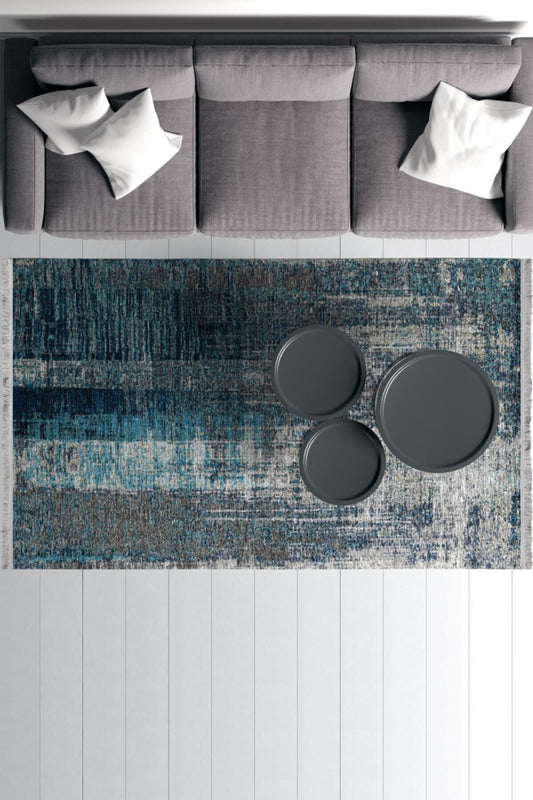 Halı Vagonu Serisi Krem Ve Multy Tonlarda Çiçekli Desen Kaymaz Taban Şönil Halı