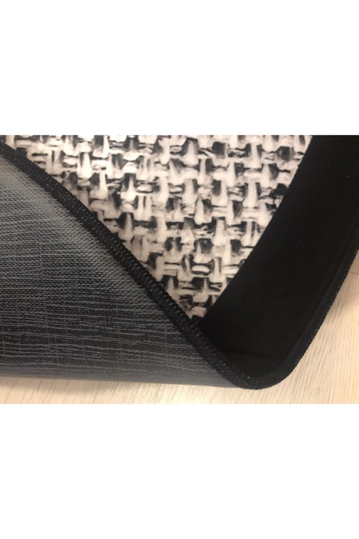 Hasır Jüt Desenli Dijital Baskılı Yuvarlak Halı